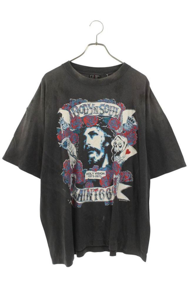 セントマイケル サイズ:XXL  25AW  SM-HR1-0000-014 BODYN SOUL プリントTシャツ 中古 SB01