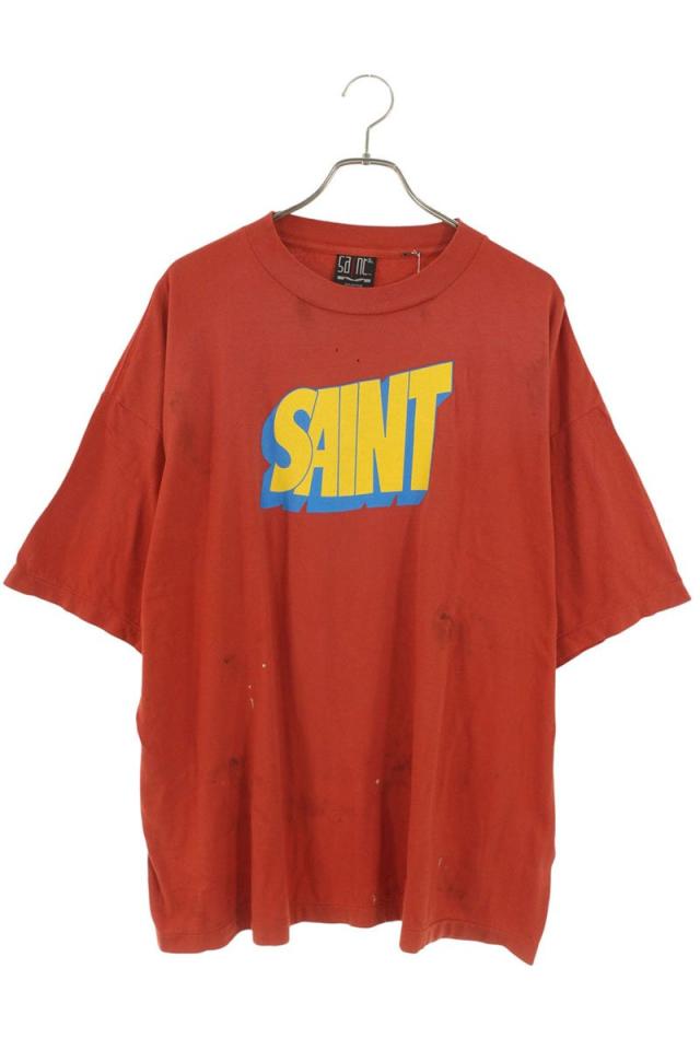 セントマイケル サイズ:XXL  25AW  SM-HR1-0000-025 SAINTロゴ プリントTシャツ 中古 SB01