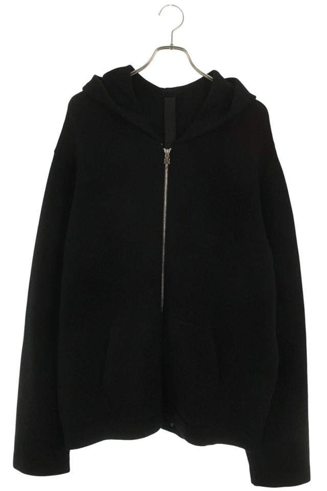 クロムハーツ サイズ:XL  SAILIN ON CHSMR セメタリークロスパッチ刺繍カシミアニットジップパーカー 中古 SJ02