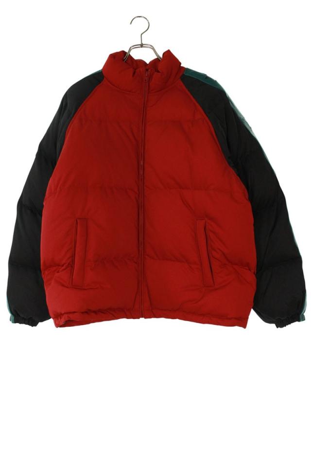 シュプリーム サイズ:M  23AW  Star Sleeve Down Puffer Jacket スターパッチレザー切替ダウンジャケット 中古 SB01