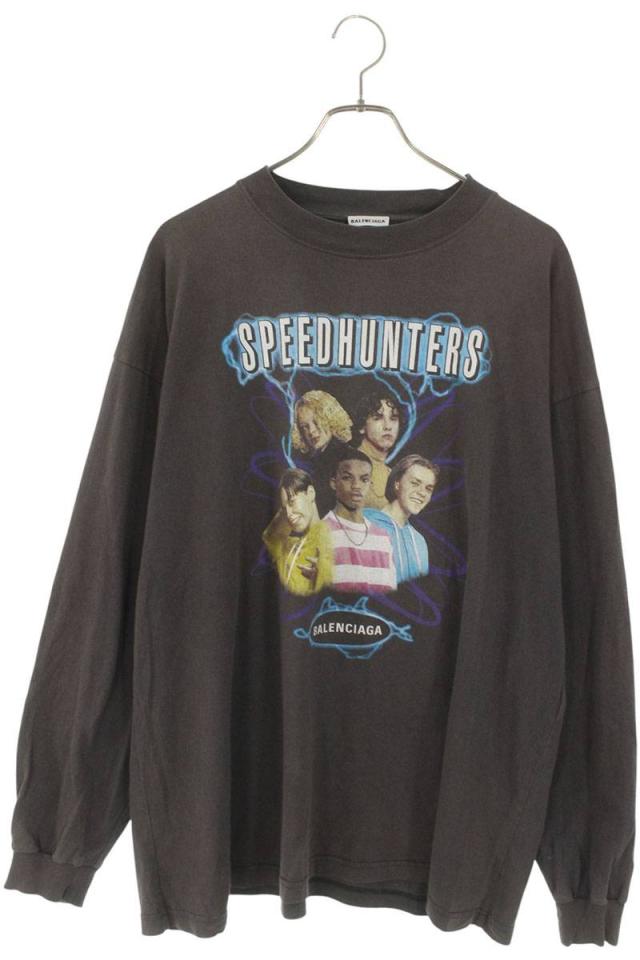 バレンシアガ サイズ:M  541699 TCV38 スピードハンターズプリント長袖カットソー 中古 OM10