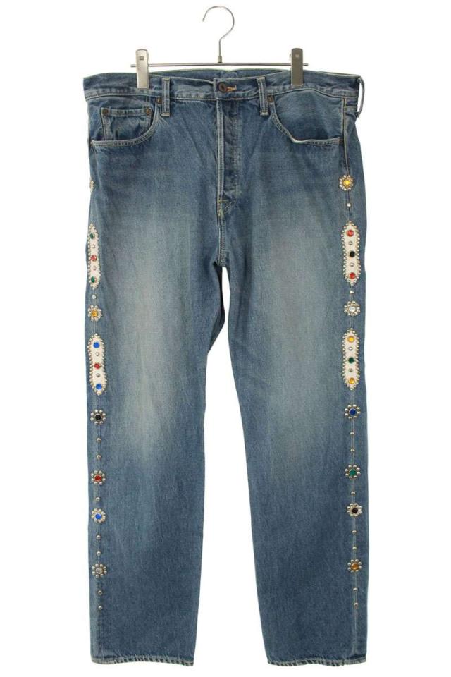 キャピタル サイズ:38インチ  EK-1174LPA 14oz 5P モンキーCISCOスタッズデニムパンツ 中古 SB01
