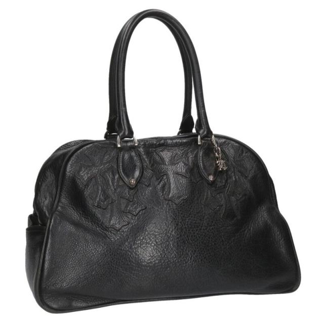 クロムハーツ サイズ:ミディアム  GYM SM ジムバッグ 現行型CHチャーム付きスモールレザーハンドバッグ 中古 SJ02