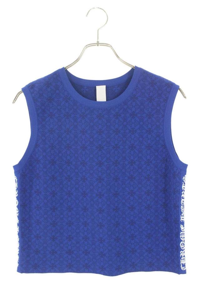 クロムハーツ サイズ:L CHプラス総柄ニットノースリーブ 中古 OK15