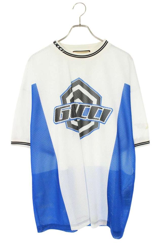 グッチ サイズ:L  777495 XJGD0 エンブレムロゴメッシュTシャツ 中古 SB01 グッチ サイズ:L 777495 XJGD0 エンブレムロゴメッシュTシャツ 中古 SB01