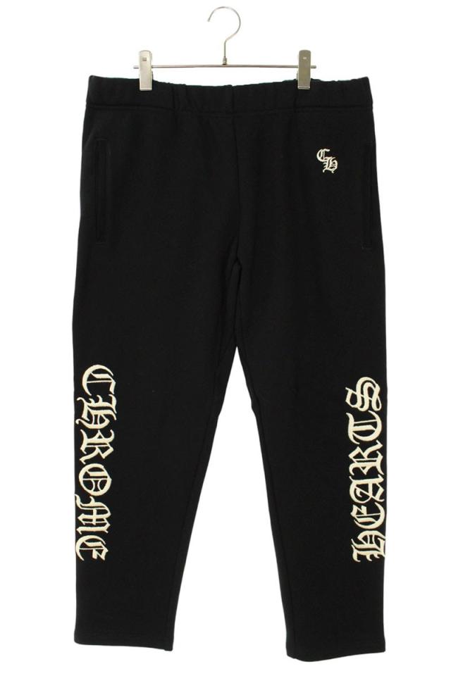 クロムハーツ サイズ:L  Y NOT SLO RIDE ロゴ刺繍スウェットロングパンツ 中古 OS06