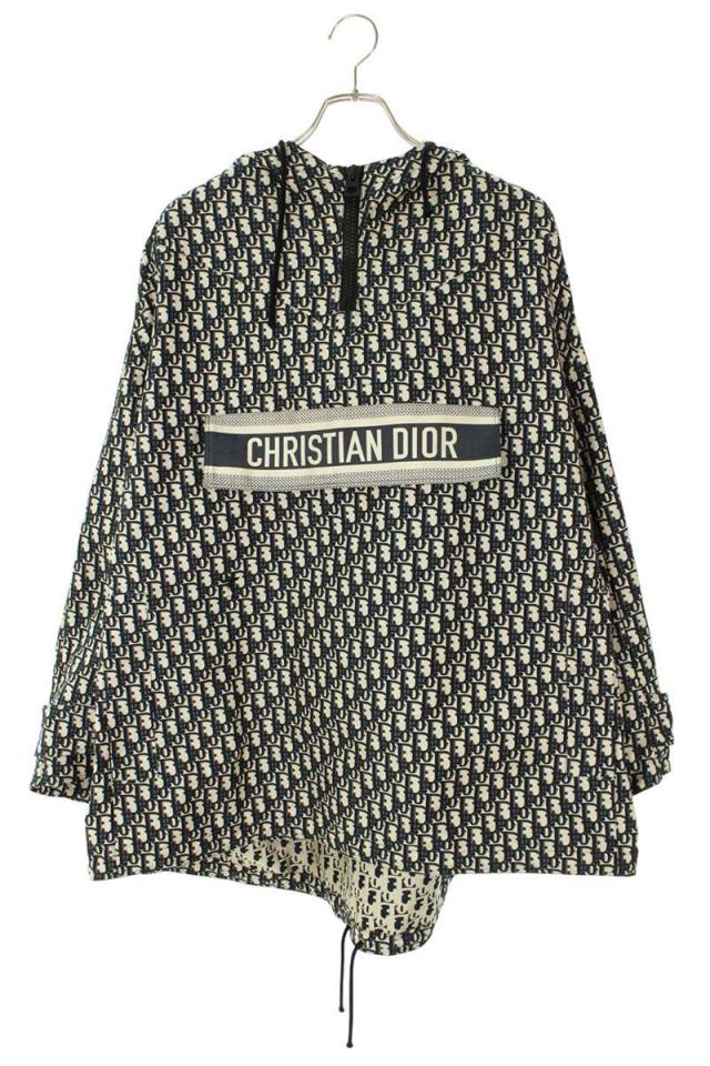 クリスチャンディオール サイズ:S  117C10A2970 オブリーク総柄アノラックブルゾン 中古 SB01