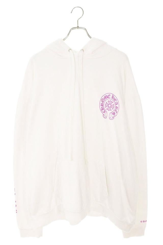 クロムハーツ サイズ:XXL  WWW.CHROMEHEARTS.COM HOODIE オンライン限定ホースシューバックプリントプルオーバーパーカー 中古 SS07