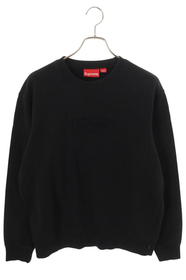 シュプリーム サイズ:M  20SS  Cutout Logo Crewneck カットアウトボックスロゴスウェット 中古 BS99