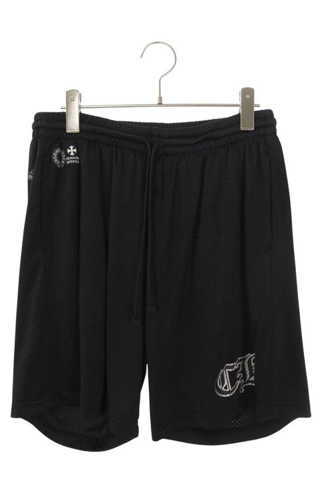 クロムハーツ サイズ:M  MESH VARSITY SHORTS CHプリントメッシュハーフパンツ 中古 GZ11