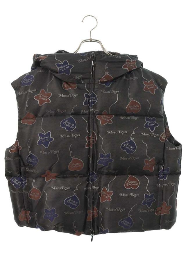 エムエーエスユー サイズ:48  24AW  MPFW-VT0124 FALLING BALLOON DOWN VEST GRAPHIC BY VERDY バルーンダウンベスト 中古 BS99