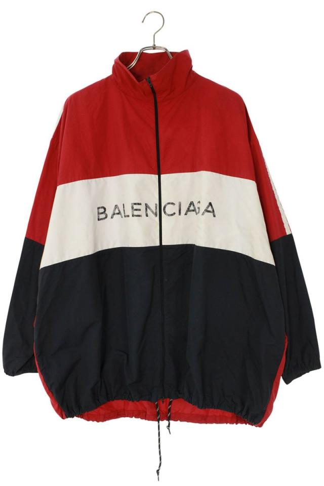 バレンシアガ サイズ:39  508903 TXD12 ロゴプリントポプリンシャツブルゾン 中古 OM10