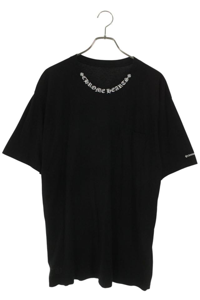 クロムハーツ サイズ:XL  CH T-SHRT 1 ネックロゴプリントTシャツ 中古 SJ02