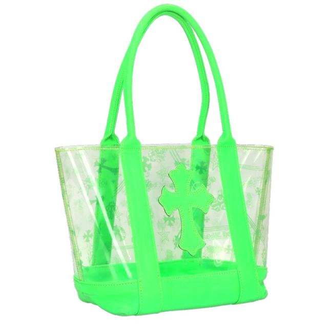 クロムハーツ   TOTE MINI トートミニ PVC加工クロスパッチ付きトートバッグ 中古 SJ02