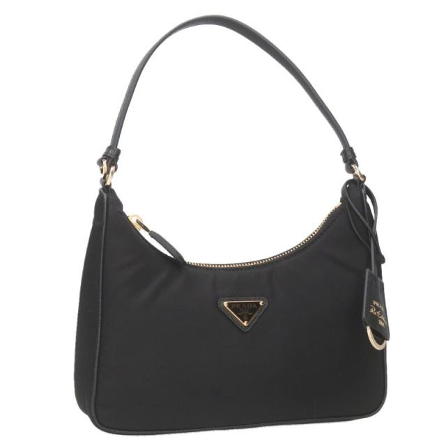 プラダ 三角ロゴプレート付きナイロンハンドバッグ 中古 BS99