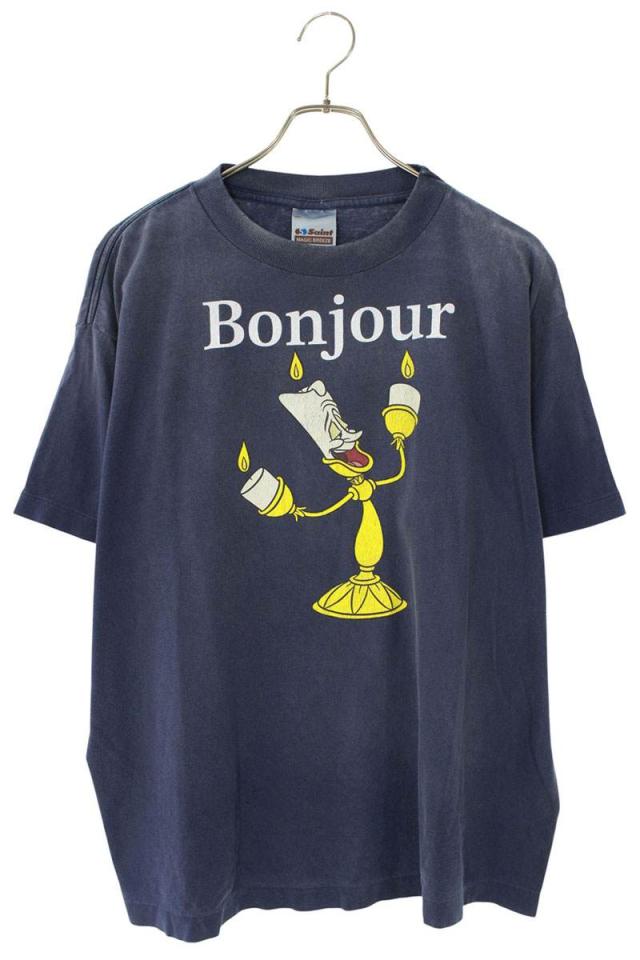 セントマイケル サイズ:M  25SS  SM-HR1-0000-C87 キャラクタープリントヴィンテージ加工Tシャツ 中古 SB01