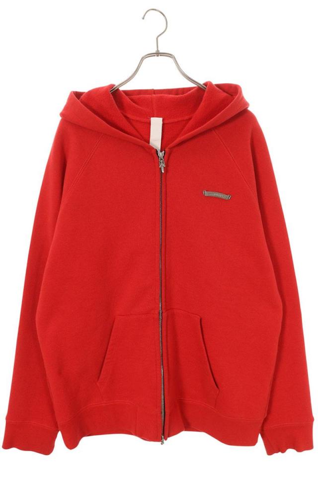 クロムハーツ サイズ:XL  SAILIN ON ZIP HD セメタリークロス刺繍ジップアップパーカー 中古 SJ02