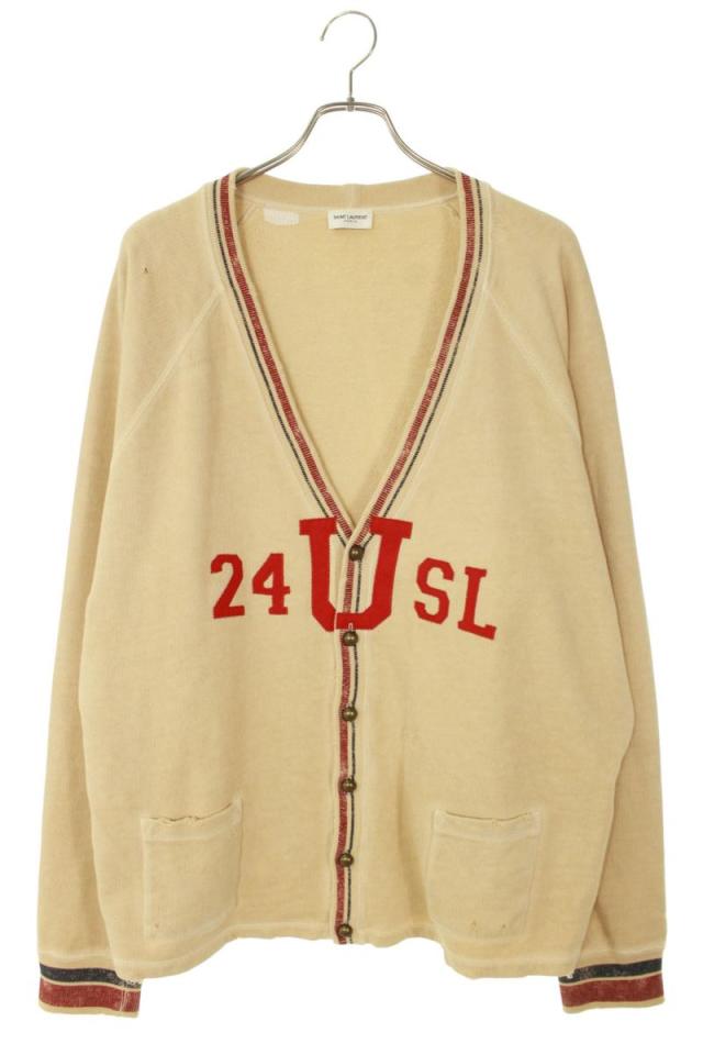 サンローランパリ サイズ:XL  635997 YBWM2 クラッシュ加工カーディガン 中古 SB01