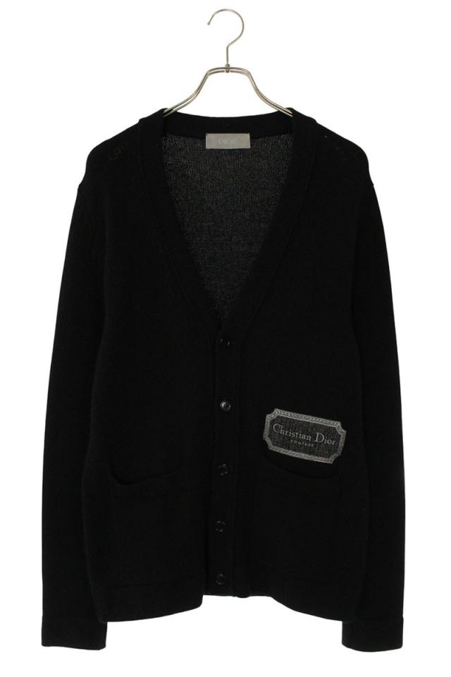 ディオール サイズ:S  243M230AT474 ロゴパッチカシミヤカーディガン 中古 OM10