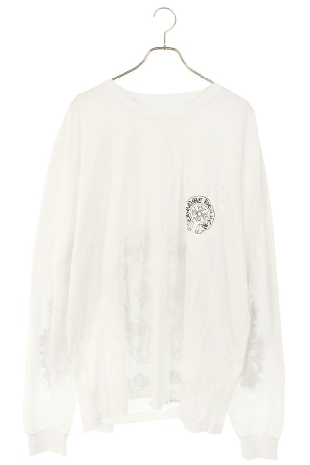 クロムハーツ サイズ:XXL  CH L S LTD 香港限定バックホースシュープリント長袖カットソー 中古 SJ02