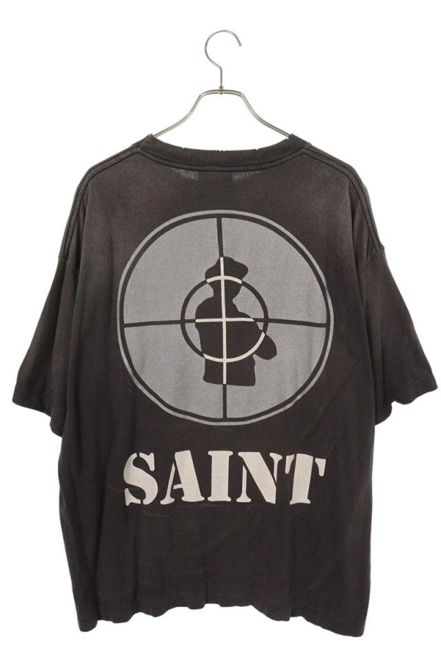 セントマイケル サイズ:XL  SM-YS1-0000-C18 ヴィンテージ加工プリントTシャツ 中古 FK04 セントマイケル サイズ:XL SM-YS1-0000-C18 ヴィンテージ加工プリントT
