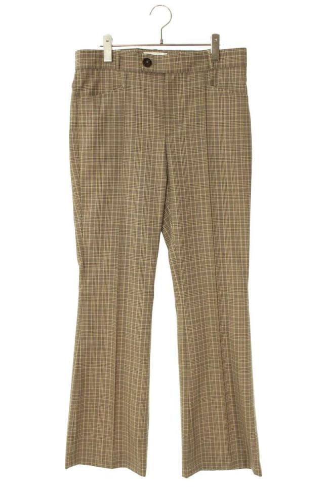 アーネストダブルベイカー サイズ:M/48 チェック柄フレアトラウザーロングパンツ 中古 BS99