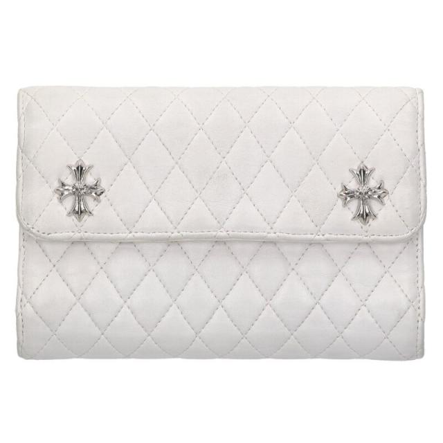 クロムハーツ   WAVE4 QLT 3SNP #4ウェーブキルティングレザーウォレット財布 中古 OS06