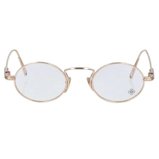 クロムハーツ サイズ:48□23-151 CLAPPER オーバルフレーム眼鏡 中古 SJ02