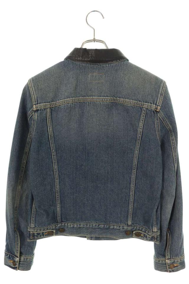 サンローランパリ サイズ:XS 551849 YX868 襟レザー切替ウォッシュド