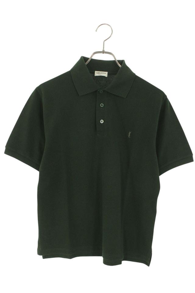 サンローランパリ サイズ:XS  713901 Y37HC ロゴエンブロイダリー半袖ポロシャツ 中古 BS99