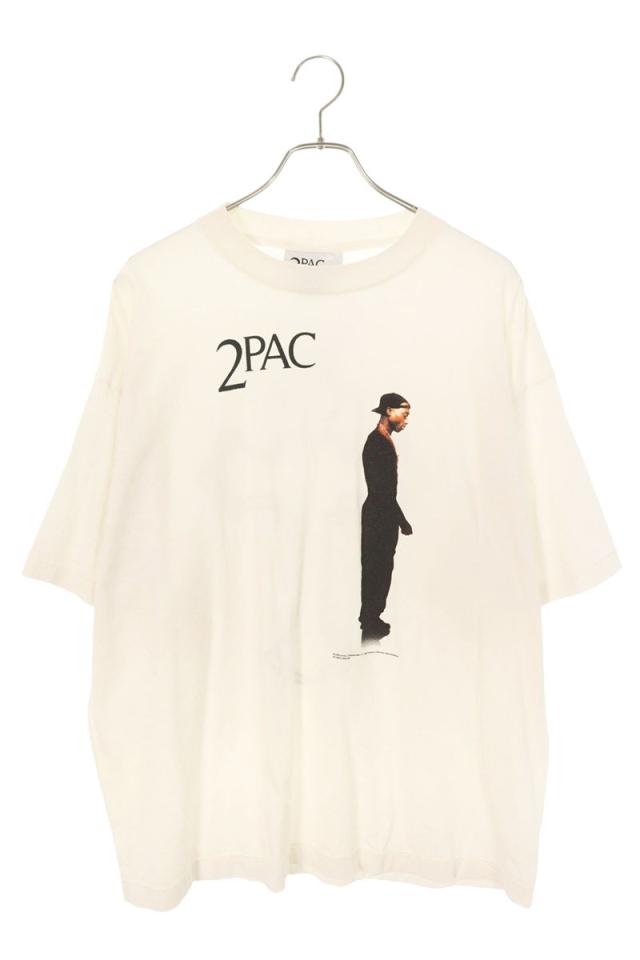 セントマイケル サイズ:XL  SM-HR8-0000-C15 ヴィンテージ加工2PACグラフィックプリントTシャツ 中古 BS99