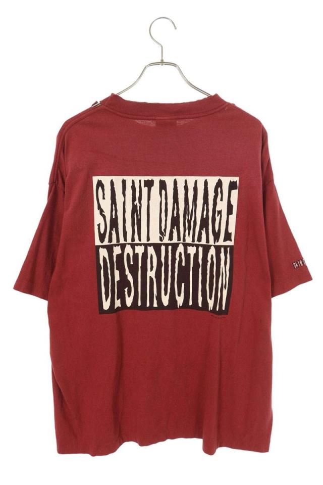 セントマイケル サイズ:XL  SM-HR8-0000-030 ヴィンテージ加工クエスチョンマークプリントTシャツ 中古 BS99 セントマイケル サイズ:XL SM-HR8-0000-030 ヴィンテージ加工