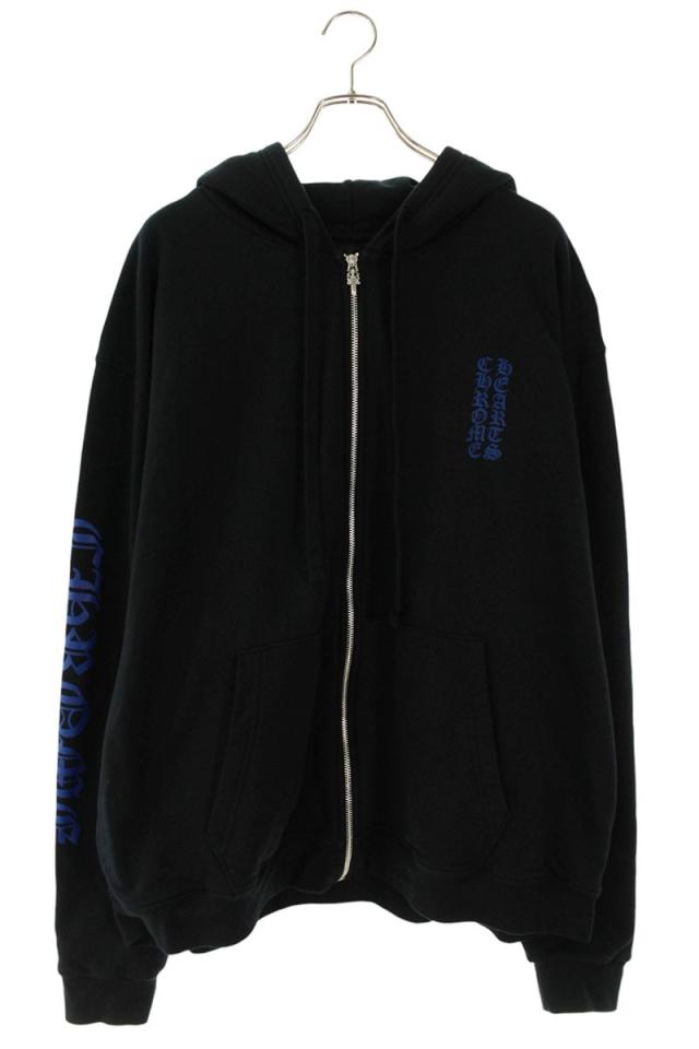 クロムハーツ サイズ:XL  SWTSHRT HD ZIP 裏地サーマルアームロゴプリントパーカー 中古 SS07