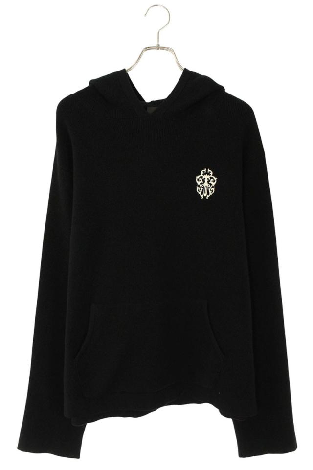 クロムハーツ サイズ:L  SWTR REGULATOR HD ダガー刺繍カシミアニットパーカー 中古 OK15