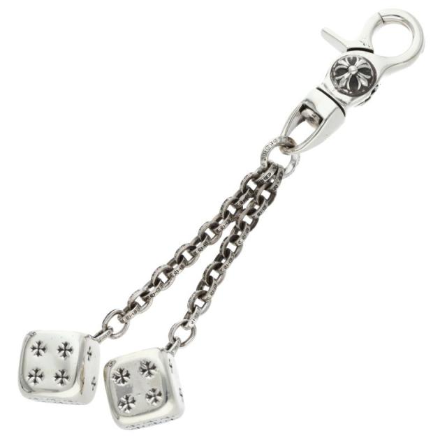 クロムハーツ   DICE DBL ダブルダイス シルバーキーチェーン 中古 SJ02