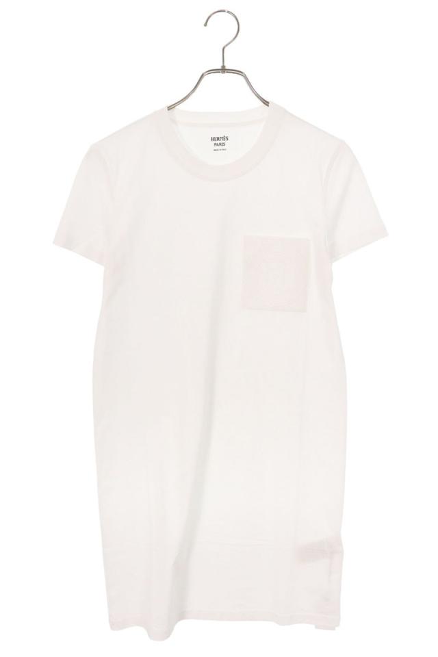 エルメス サイズ:34  4E4515DA 刺繍ポケットワンピース 中古 BS99