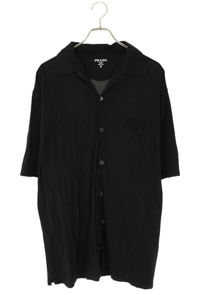 プラダ サイズ:XL  UJN850 S000 16JM トライアングルパッチピゲ半袖シャツ 中古 SB01