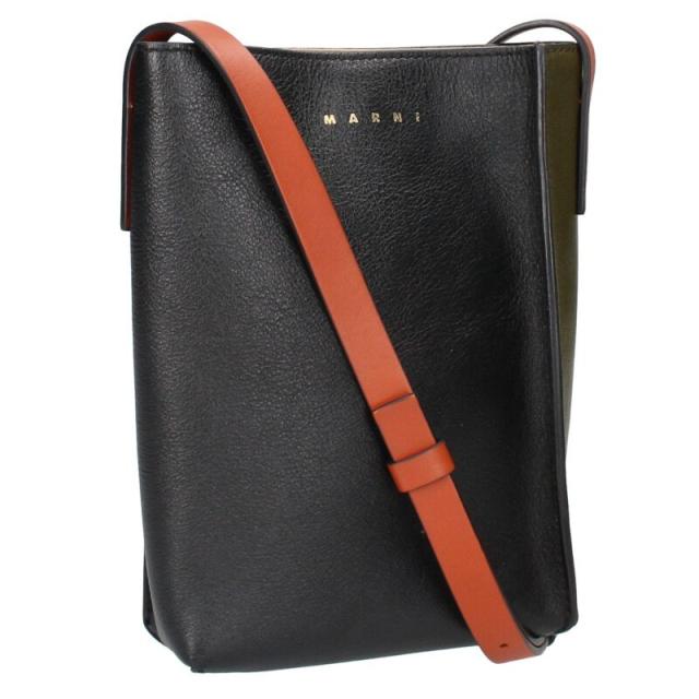 マルニ   SBMP0084U0 P2644 ロゴレザーショルダーバッグ 中古 BS99