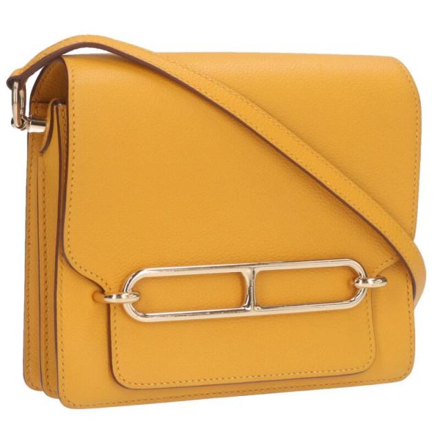 エルメス   サックロウリス ミニ C刻印 G金具 ヴォーエバーカラー ジョーヌアンブルショルダーバッグ 中古 SB01