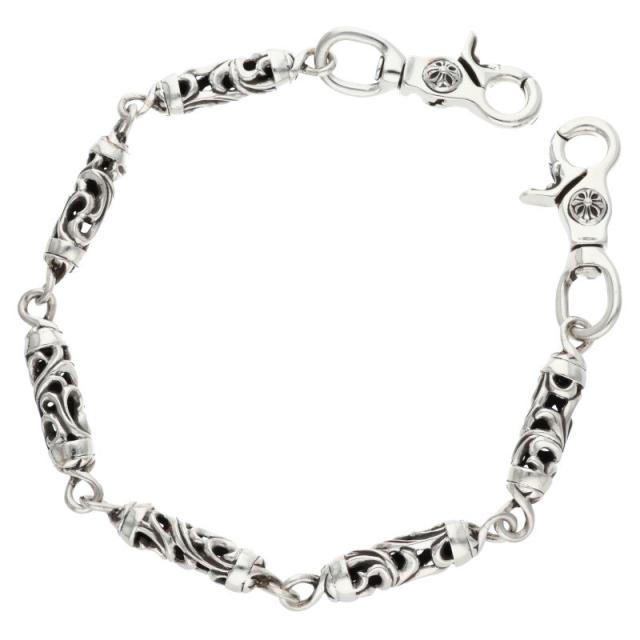 クロムハーツ サイズ:ショート  ROLLER SHORT-T 2クリップ 6LINKショートローラー シルバーウォレットチェーン 中古 SS07