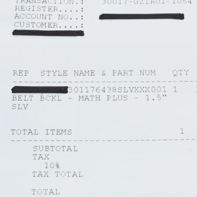 クロムハーツ   BUCKL MATH PLUS1.5 1.5マスプラス シルバーバックル 中古 GZ11 クロムハーツ BUCKL MATH PLUS1.5 1.5マスプラス シルバーバックル