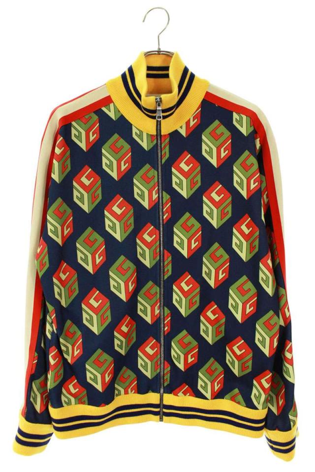 グッチ サイズ:M  475359-X5U15 GGウォールペーパーテクニカルジャージブルゾン 中古 OM10