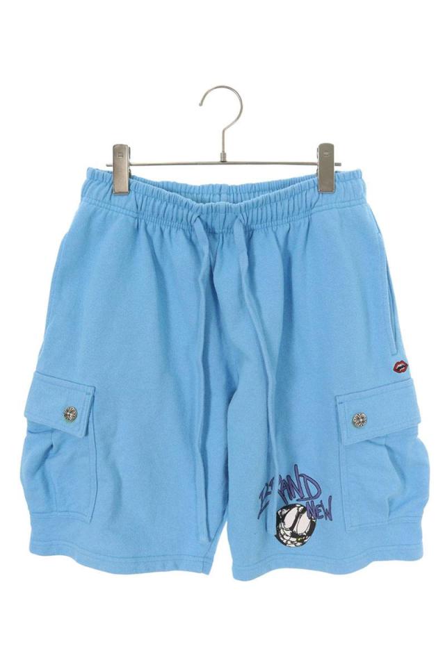 クロムハーツ サイズ:L  PPO BRAIN NEW HALF PANTS MATTY BOY ブレインニュープリントハーフパンツ 中古 FK04