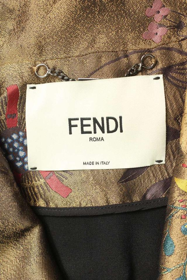 フェンディ サイズ:40 FF8211 S9J サイドプリーツ切替ジャガード総柄