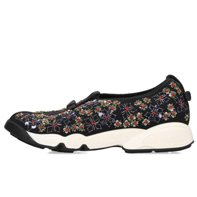 ディオール サイズ:37  FUSION フラワービーズ装飾スリッポンスニーカー 中古 BS99