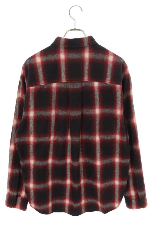 ディースクエアード サイズ:46  22AW  S74DM0647 ロゴプリントチェックフランネル長袖シャツ 中古 BS99 ディースクエアード サイズ:46 22AW S74DM0647 ロゴプリントチェック