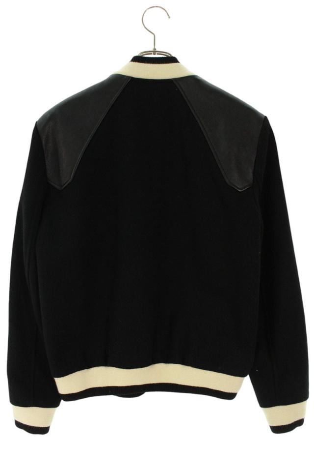 サンローランパリ サイズ:46  583970 Y180W ショルダーレザー切替ジップアップテディブルゾン 中古 SB01 サンローランパリ サイズ:46 583970 Y180W ショルダーレザー切替ジップ