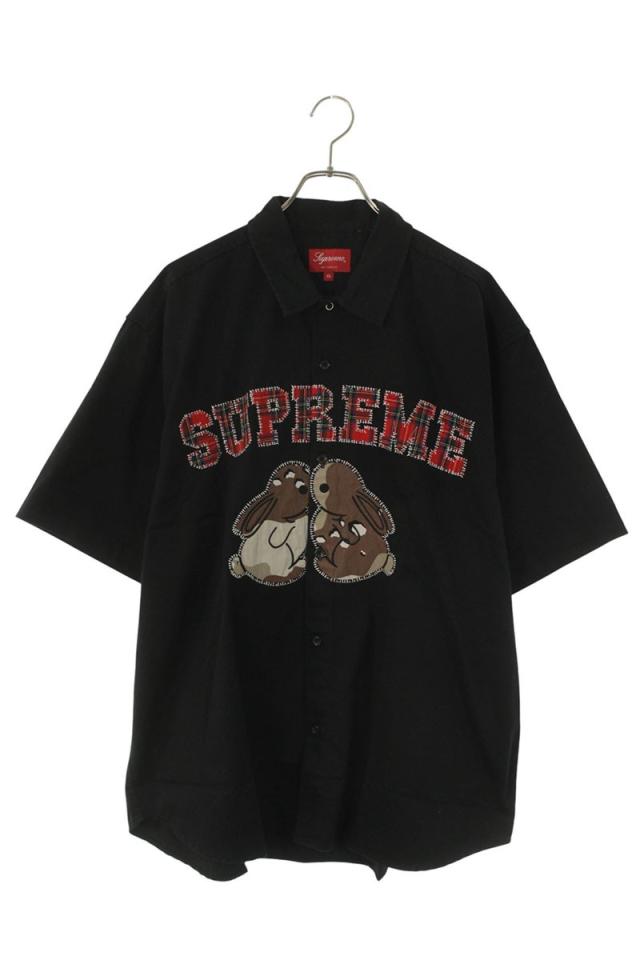 シュプリーム サイズ:XL  23SS  Bunnies S S Work Shirt バニーズワッペンワーク半袖シャツ 中古 BS99