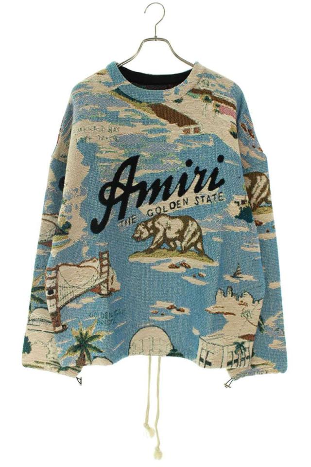 アミリ サイズ:M カリフォルニアタペストリー　クルーネックセーター 中古 FK04