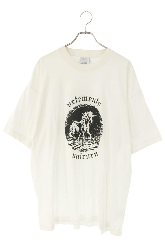 ヴェトモン サイズ:M  UE52TR200W ダブルユニコーンプリントTシャツ 中古 BS99